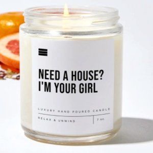 NEED A HOUSE? I'M YOUR GIRL - LUXURY CANDLE JAR 35 HOURS